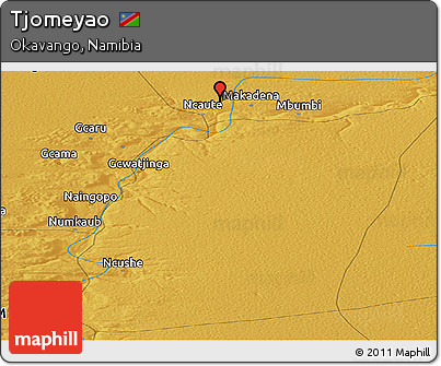 Physical Panoramic Map of Tjomeyao