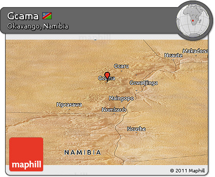 Satellite Panoramic Map of Gcama