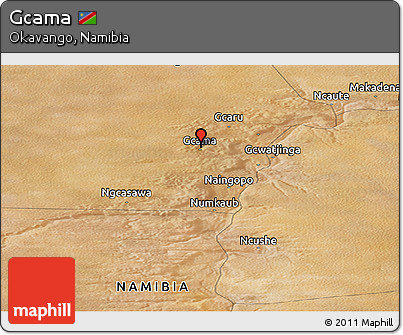 Satellite Panoramic Map of Gcama