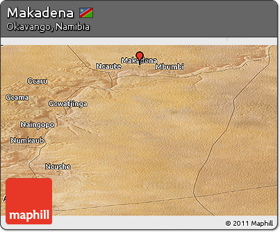 Satellite Panoramic Map of Makadena