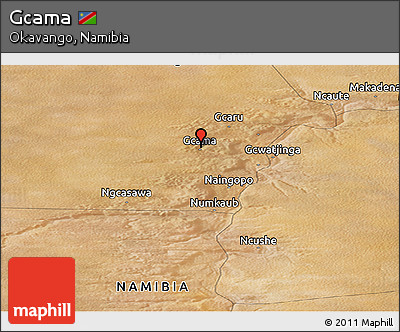 Satellite Panoramic Map of Gcama