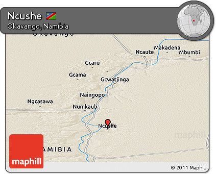 Shaded Relief Panoramic Map of Ncushe