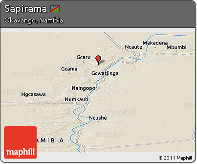 Shaded Relief Panoramic Map of Sapirama