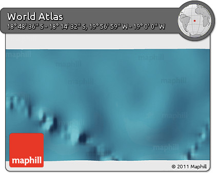 Satellite 3D Map of the Area around 18° 31' 34" S, 19° 28' 30" W
