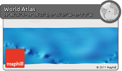 Physical Panoramic Map of the Area around 18° 31' 34" S, 19° 28' 30" W