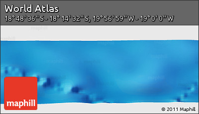 Physical Panoramic Map of the Area around 18° 31' 34" S, 19° 28' 30" W