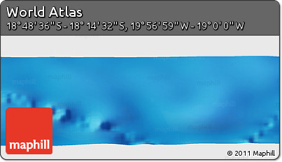 Physical Panoramic Map of the Area around 18° 31' 34" S, 19° 28' 30" W