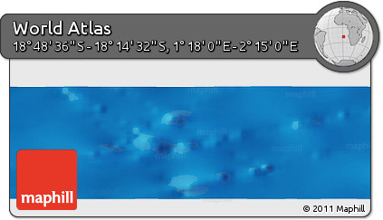 Physical Panoramic Map of the Area around 18° 31' 34" S, 1° 46' 29" E