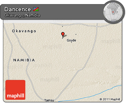 Shaded Relief 3D Map of Dancence