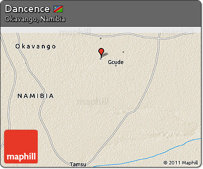 Shaded Relief 3D Map of Dancence