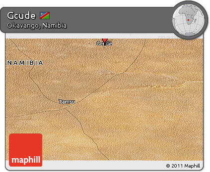 Satellite Panoramic Map of Gcude