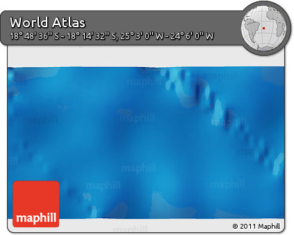 Physical 3D Map of the Area around 18° 31' 34" S, 24° 34' 30" W