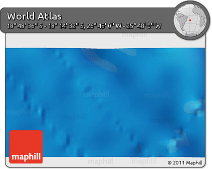 Physical 3D Map of the Area around 18° 31' 34" S, 26° 16' 29" W