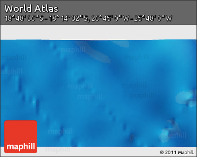 Physical 3D Map of the Area around 18° 31' 34" S, 26° 16' 29" W