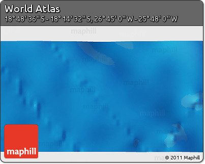 Physical 3D Map of the Area around 18° 31' 34" S, 26° 16' 29" W