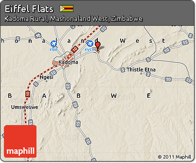 Shaded Relief Map of Eiffel Flats
