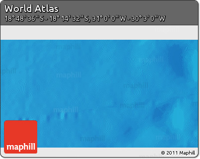 Physical 3D Map of the Area around 18° 31' 34" S, 30° 31' 29" W
