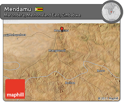 Satellite 3D Map of Mendamu
