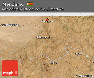 Satellite 3D Map of Mendamu