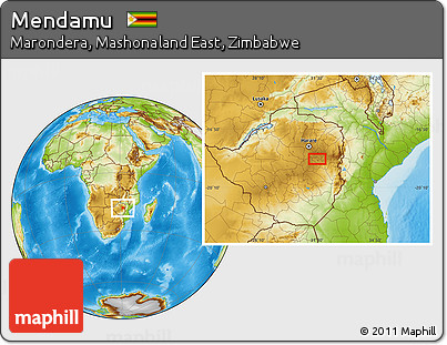 Physical Location Map of Mendamu