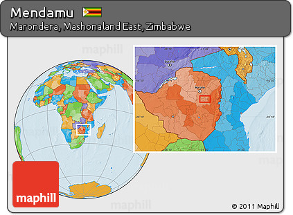 Political Location Map of Mendamu