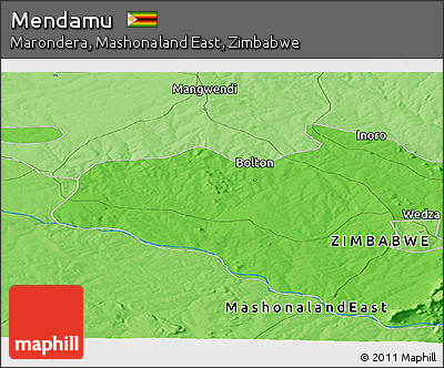 Political Panoramic Map of Mendamu