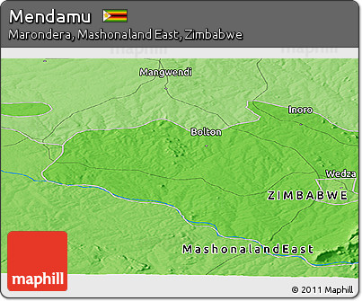 Political Panoramic Map of Mendamu