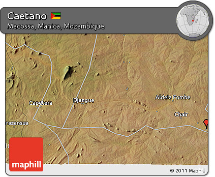 Satellite 3D Map of Caetano