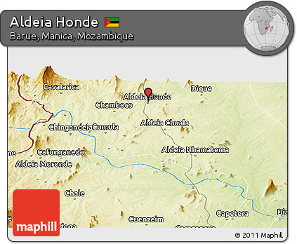 Physical Panoramic Map of Aldeia Honde