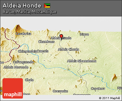 Physical Panoramic Map of Aldeia Honde