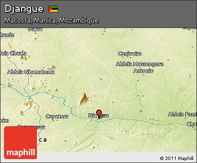Physical Panoramic Map of Djangue