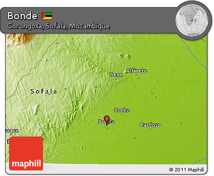 Physical 3D Map of Bonde