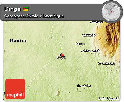 Physical 3D Map of Dinga