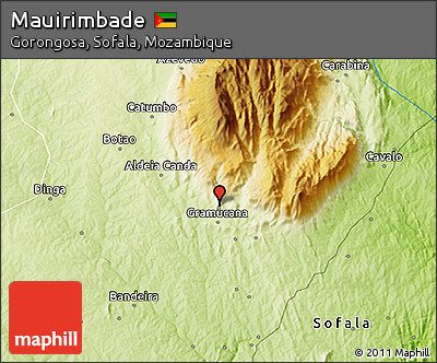 Physical 3D Map of Mauirimbade