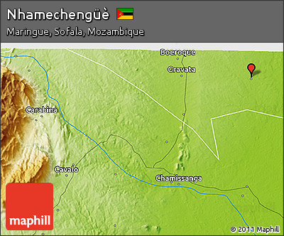 Physical 3D Map of Nhamechengüè