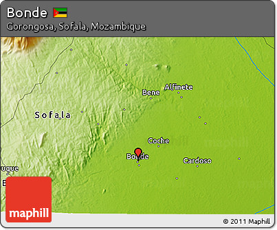 Physical 3D Map of Bonde