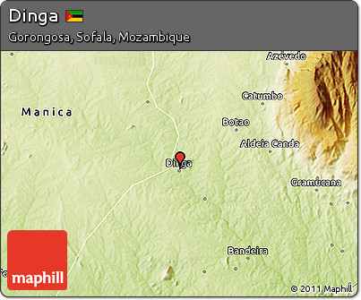 Physical 3D Map of Dinga