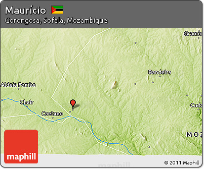 Physical 3D Map of Maurício