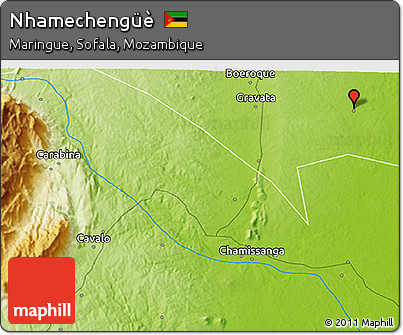 Physical 3D Map of Nhamechengüè
