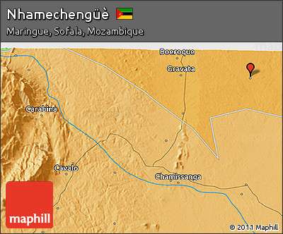 Political 3D Map of Nhamechengüè