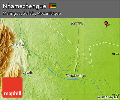 Physical Map of Nhamechengüè