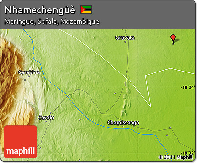 Physical Map of Nhamechengüè