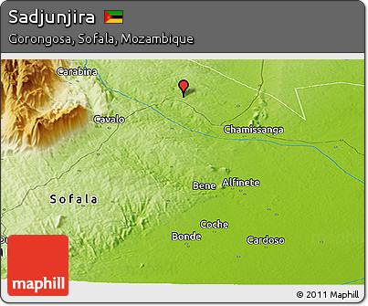 Physical Panoramic Map of Sadjunjira