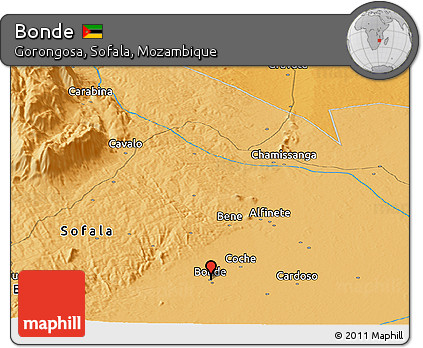 Political Panoramic Map of Bonde