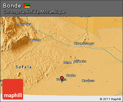 Political Panoramic Map of Bonde