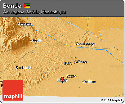 Political Panoramic Map of Bonde
