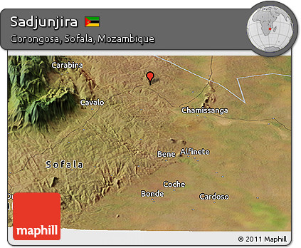 Satellite Panoramic Map of Sadjunjira