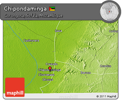 Physical 3D Map of Chipondaminga