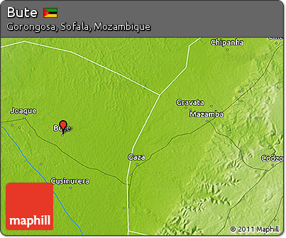 Physical 3D Map of Bute