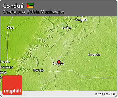 Physical 3D Map of Condué